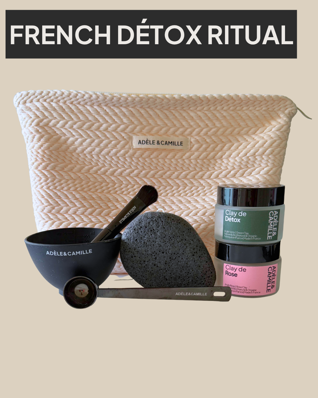 French Clay Mask Set, Pink and Green | Adèle & Camille – ADÈLE